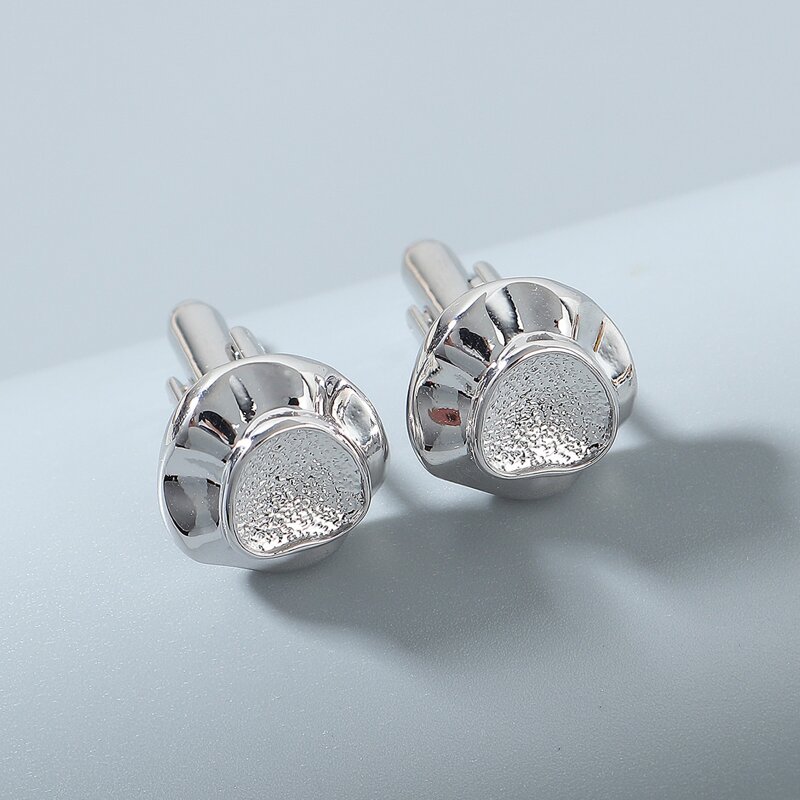 

Guys Irregular Cufflinks, Silver