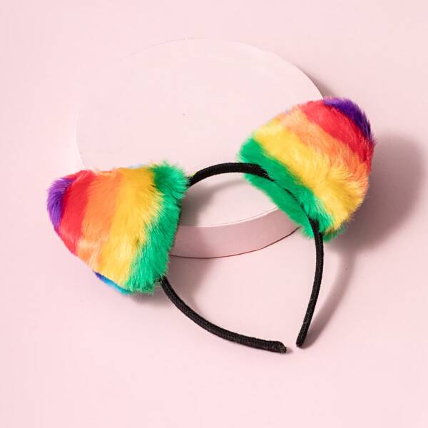 

Fluffy Ear Decor Hair Hoop, Multicolor