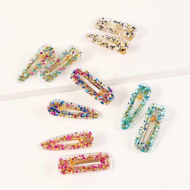 

10pcs Sequins Decor Hair Clip, Multicolor