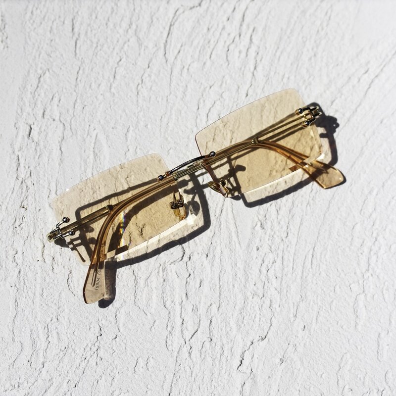 

Rimless Sunglasses With Case