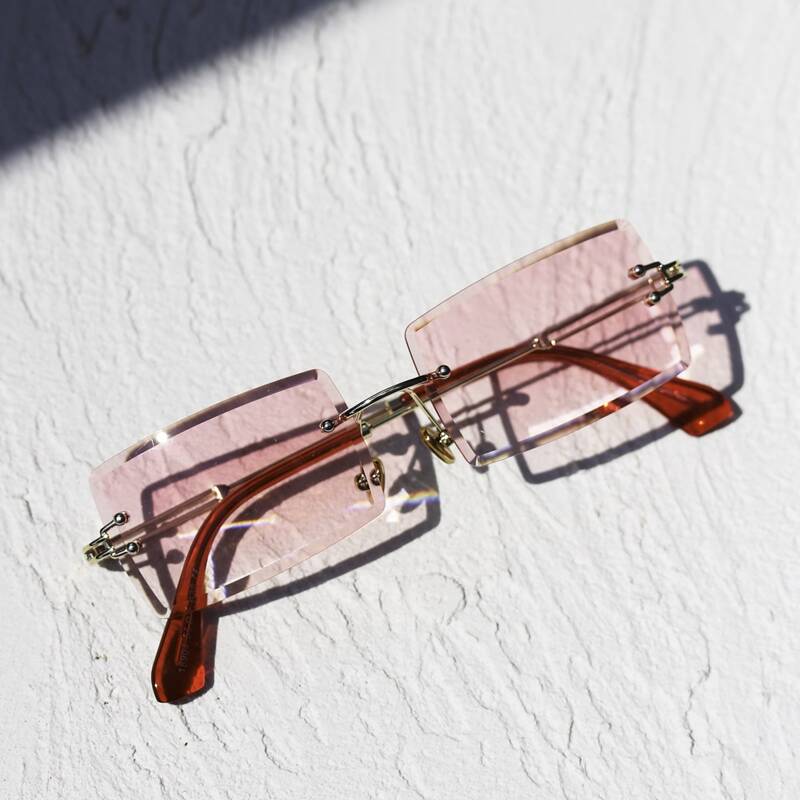

Rimless Sunglasses With Case