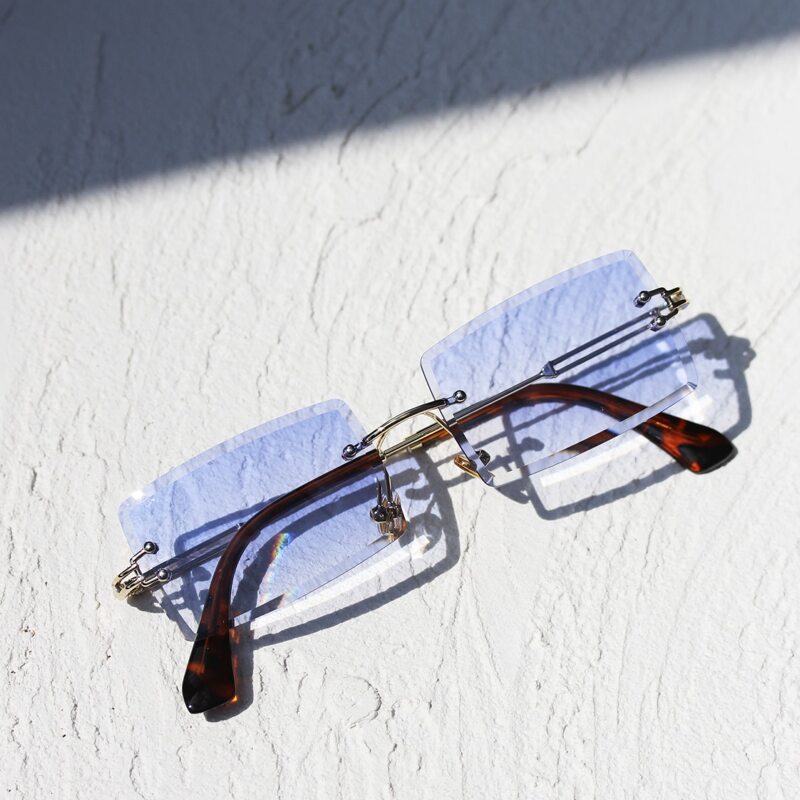 Rimless Sunglasses With Case