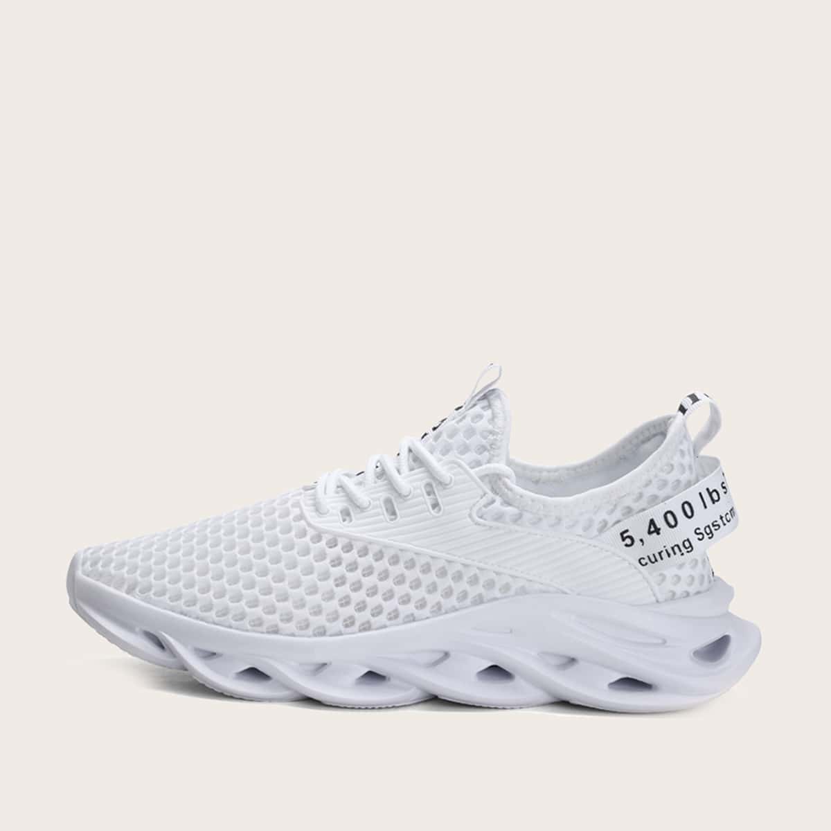 

Guys Lace-up Front Mesh Sneakers, White