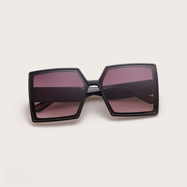 

Square Acrylic Frame Sunglasses, Red violet