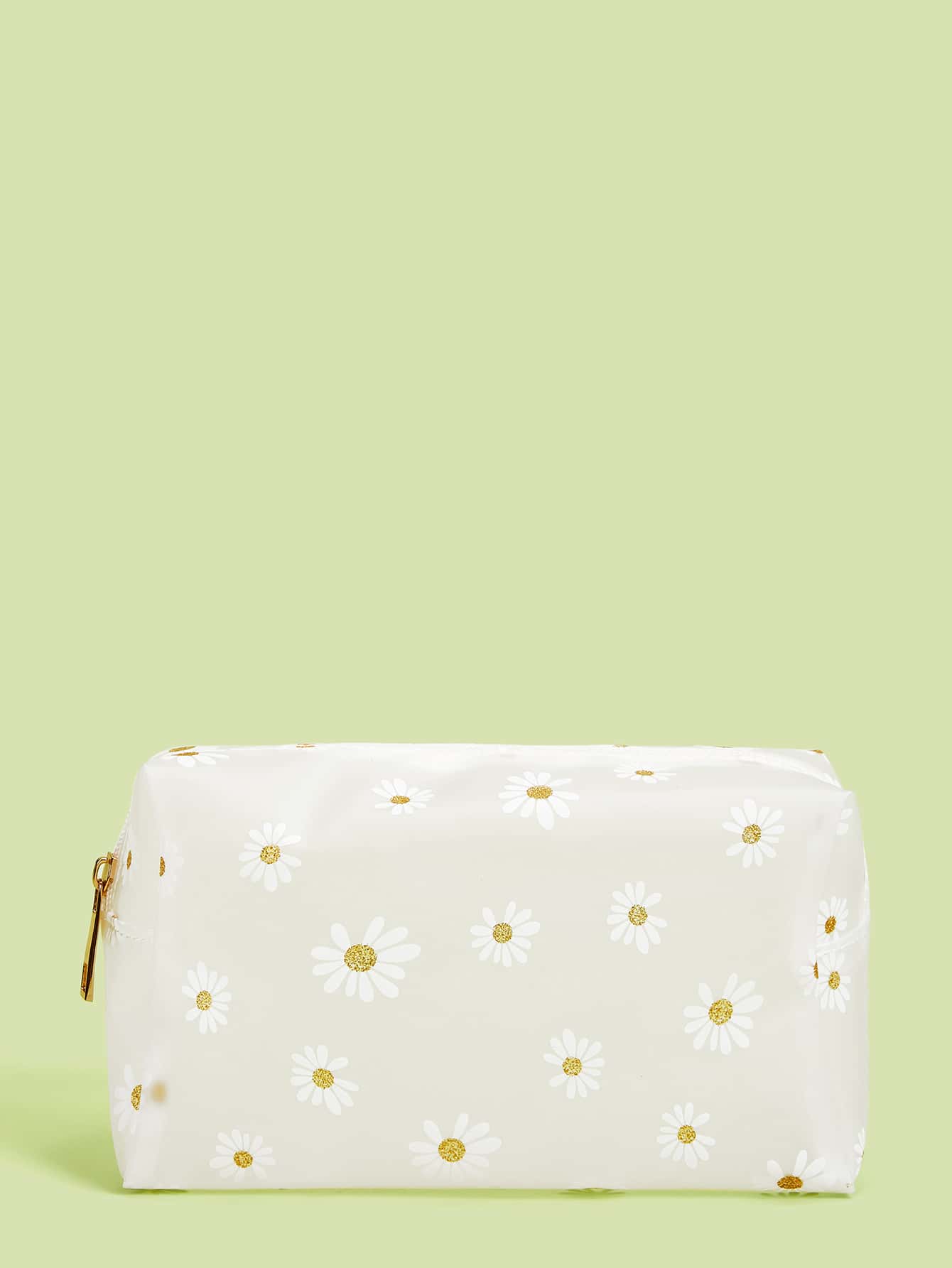 flower print makeup bag