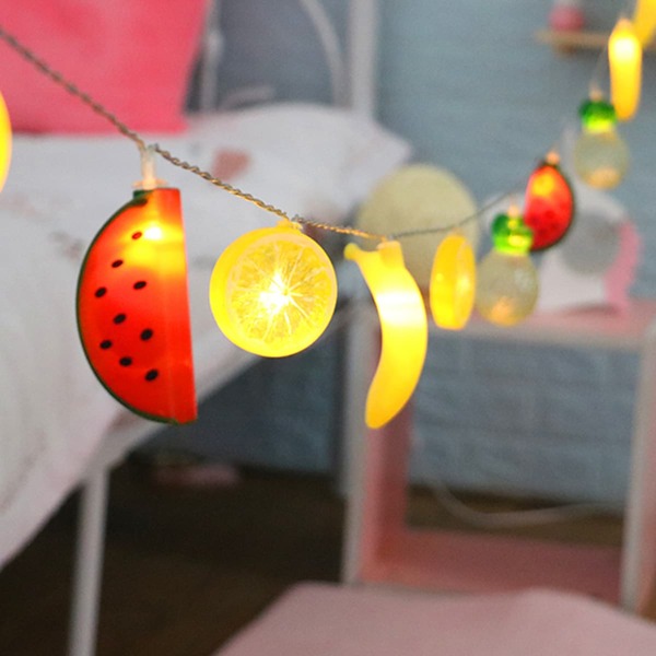 

10pcs Fruit Shaped Bulb String Light, Yellow