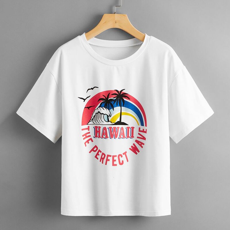 

Tropical Graphic Tee, White