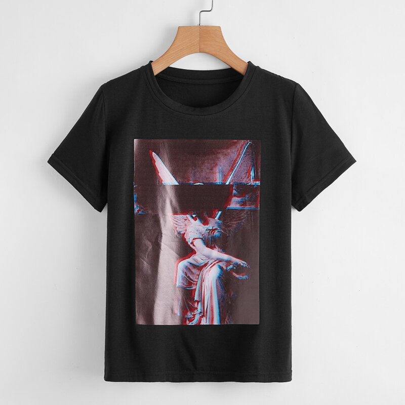 

Angel Graphic Tee, Black