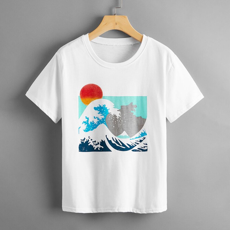

Wave Graphic Tee, White