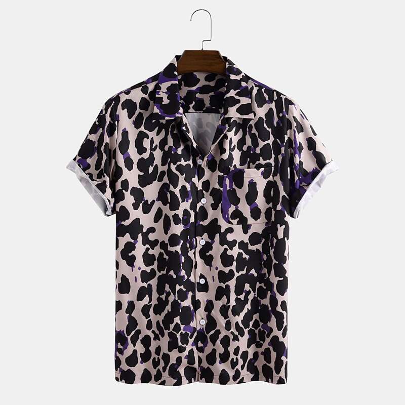 

Guys Leopard Pocket Shirt, Multicolor