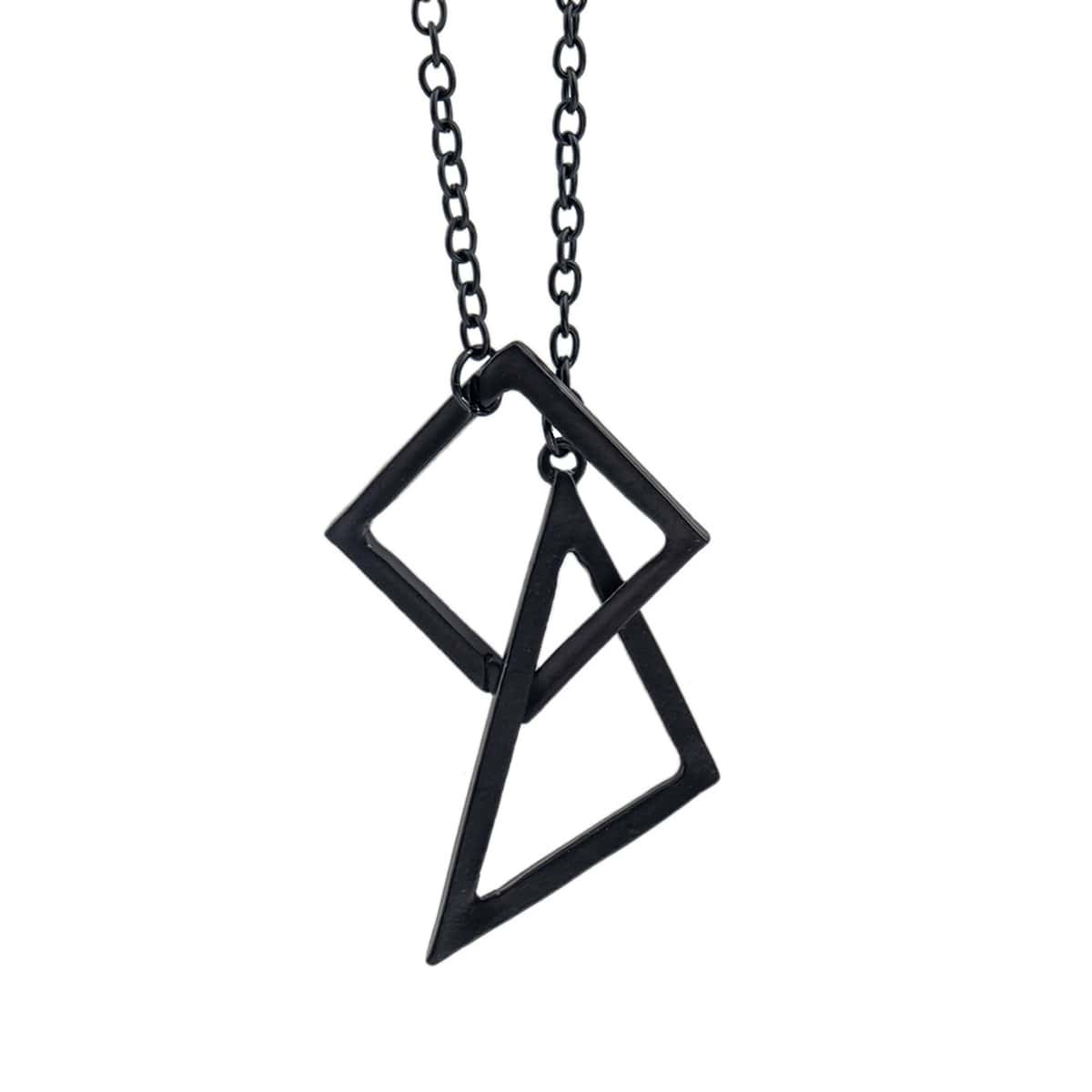 

Geo Chain Necklace, Black