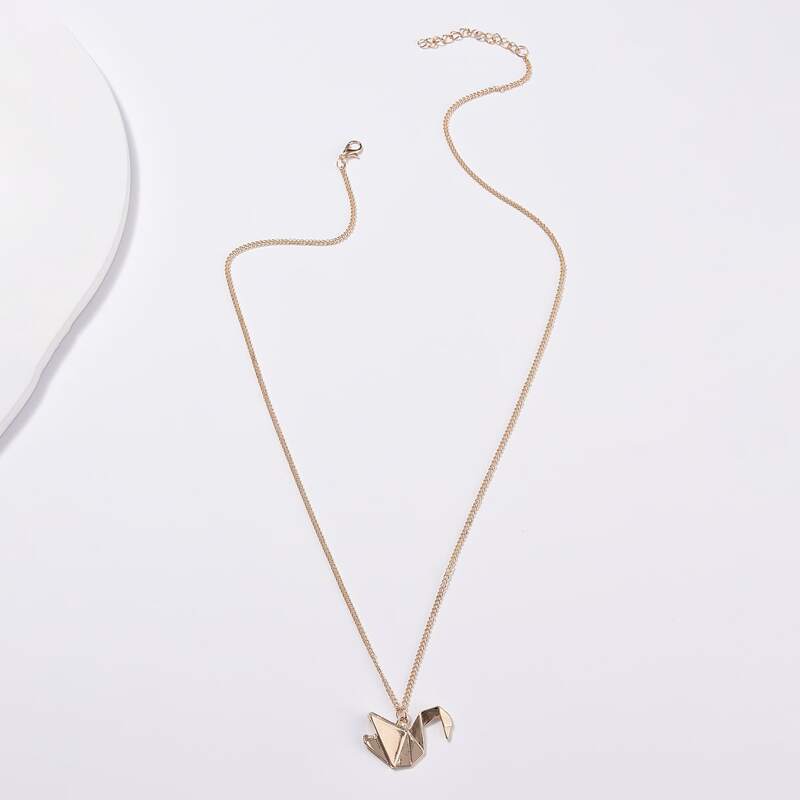 

Paper Crane Chain Necklace, Gold