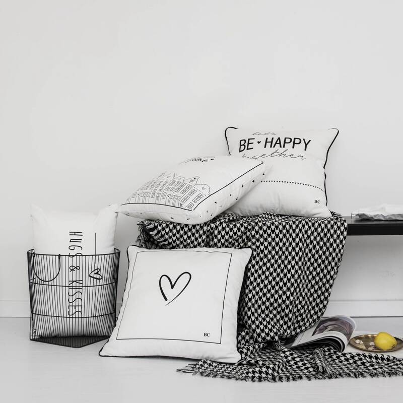 

1pc Letter Graphic Cushion Cover Without Filler, Multicolor