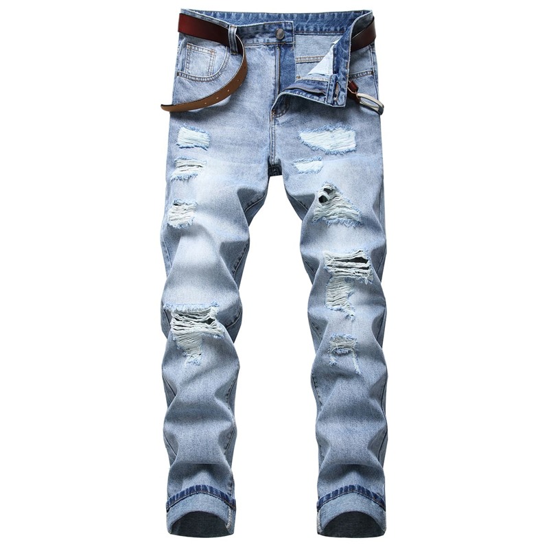 Guys Ripped Jeans, Light wash