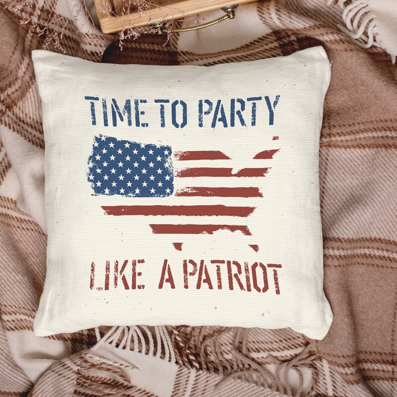 

Flag Print Cushion Cover Without Filler, Multicolor