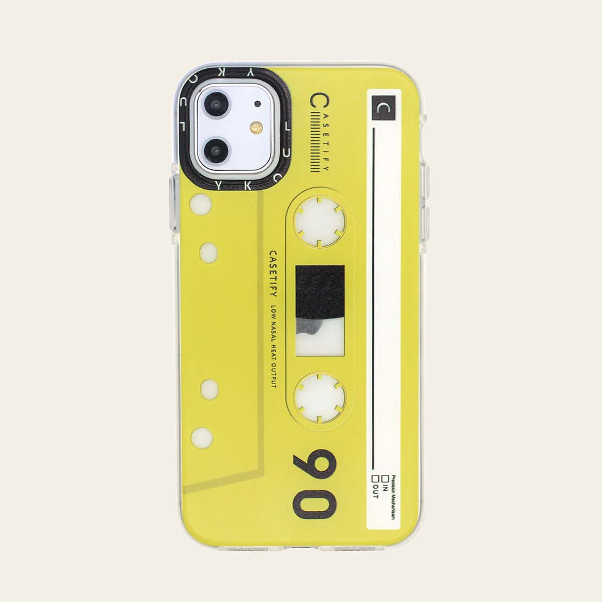 

1pc Audio Cassette Design iPhone Case, Yellow