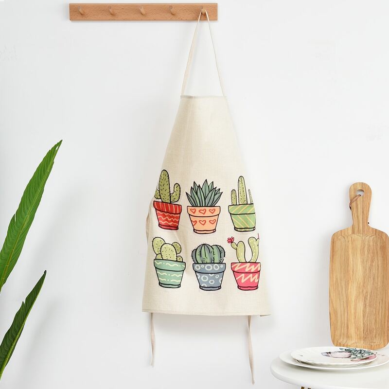 

Cactus Print Apron, Multicolor