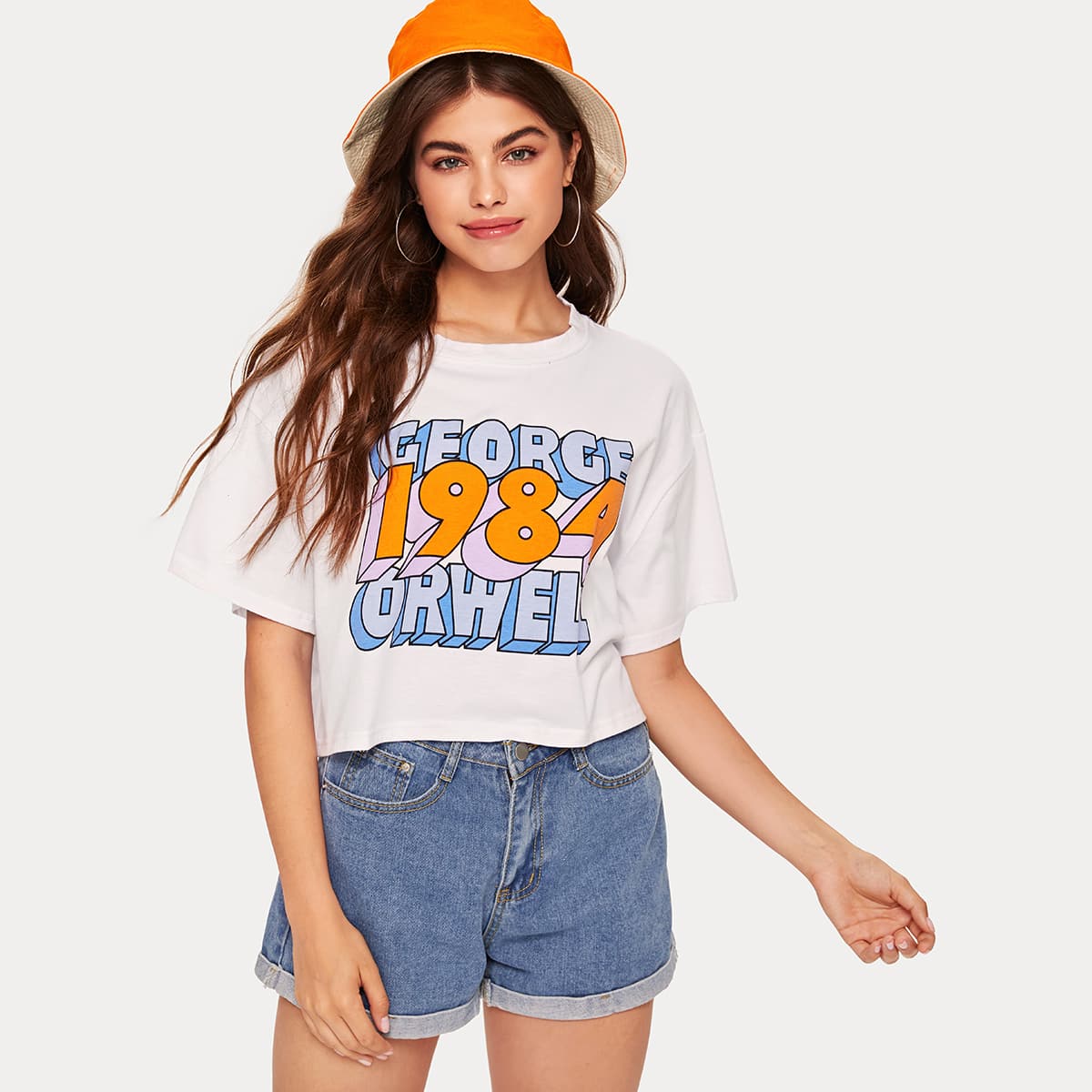 

Letter Graphic Tee, White