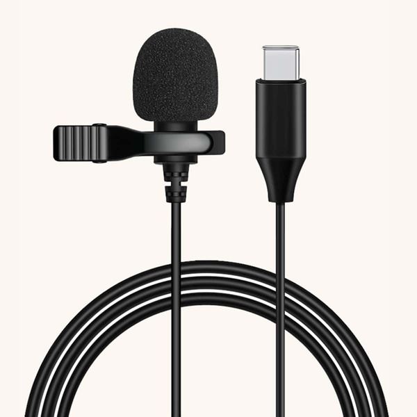 

Тип-C лавальер микрофон 1шт, Чёрный