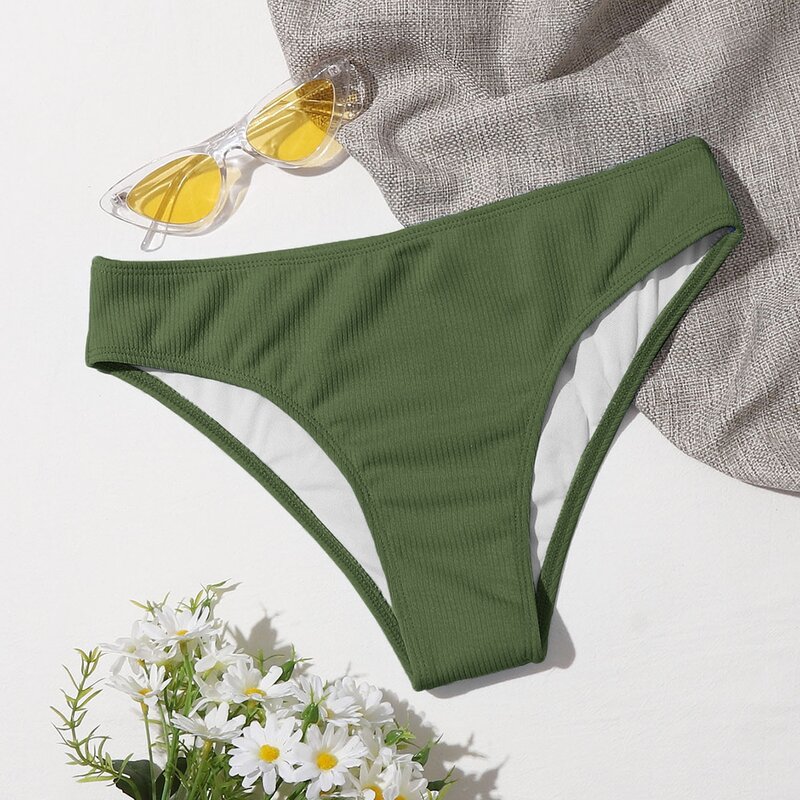 

Rib Bikini Panty, Army green