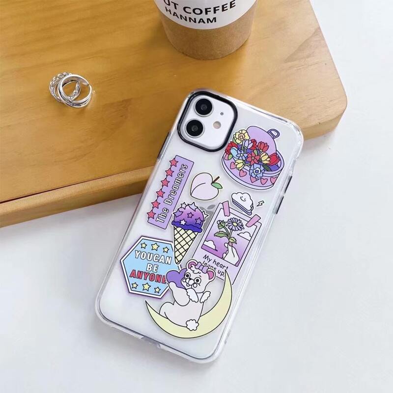 

Iridescent Cartoon iPhone Case, Multicolor