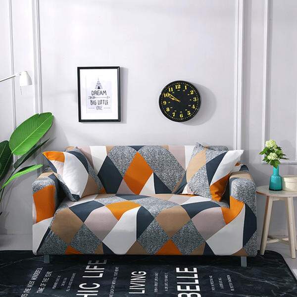 

Geometric Pattern Sofa Cover Without Cushion, Multicolor
