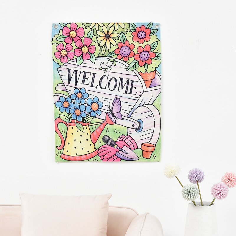 

Flower Print Wall Banner, Multicolor