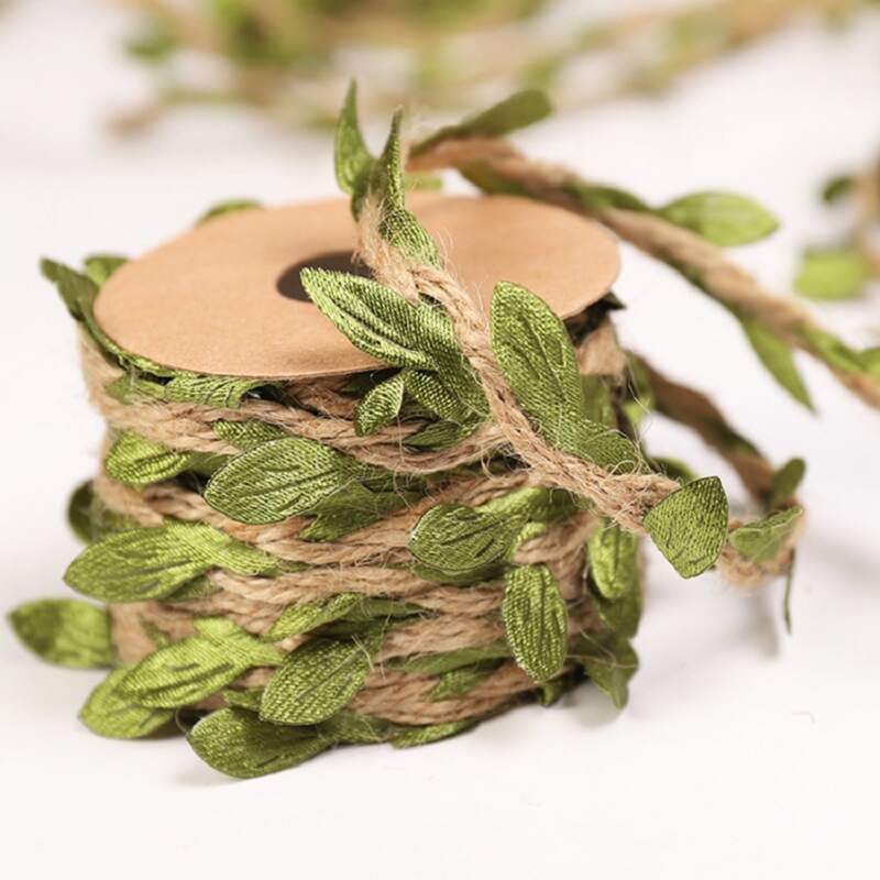 

1roll DIY Leaf Hemp Rope, Green