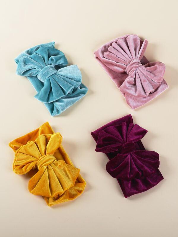 4pcs Baby Bow Decor Headband Shein Eur