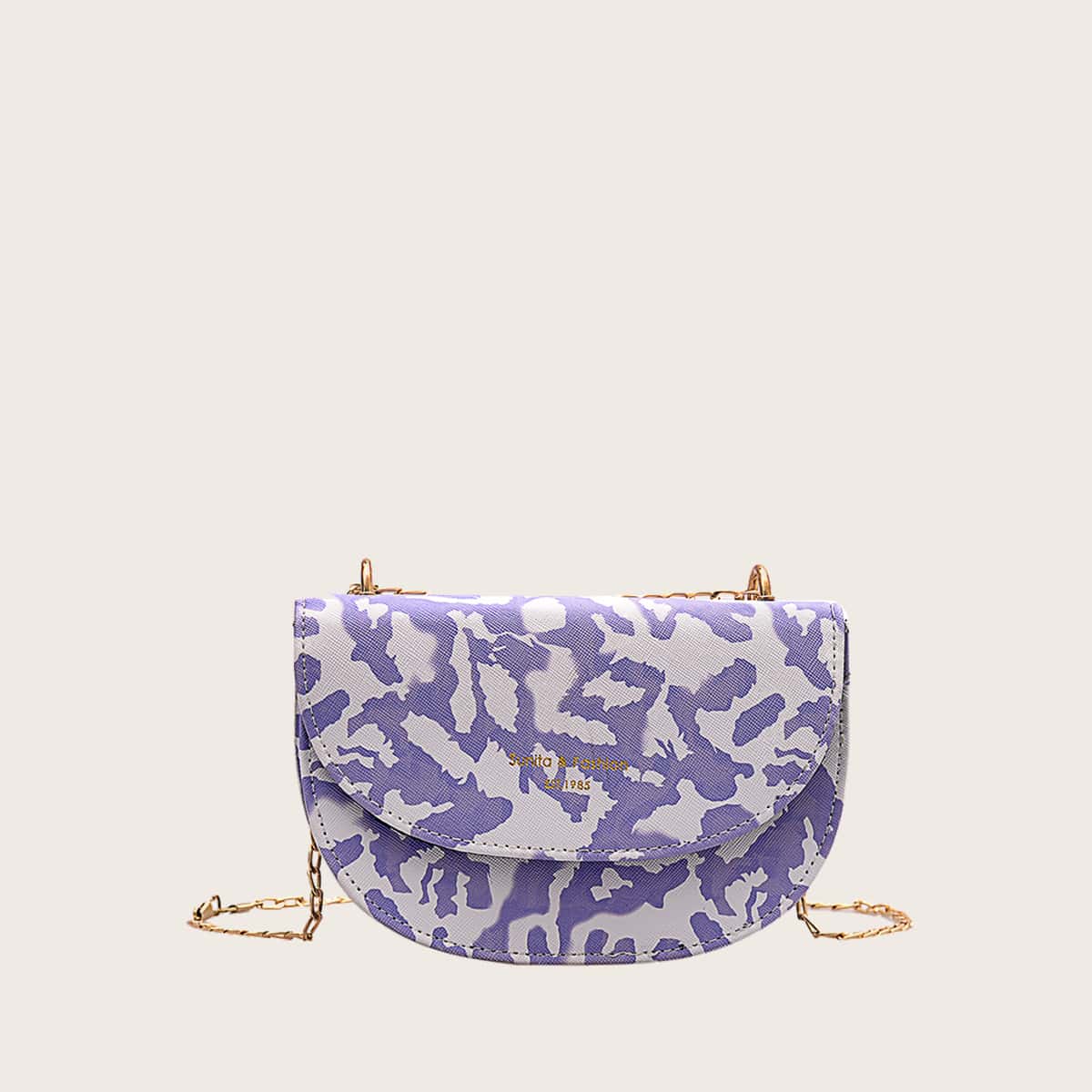 

Graphic Chain Crossbody Bag, Multicolor