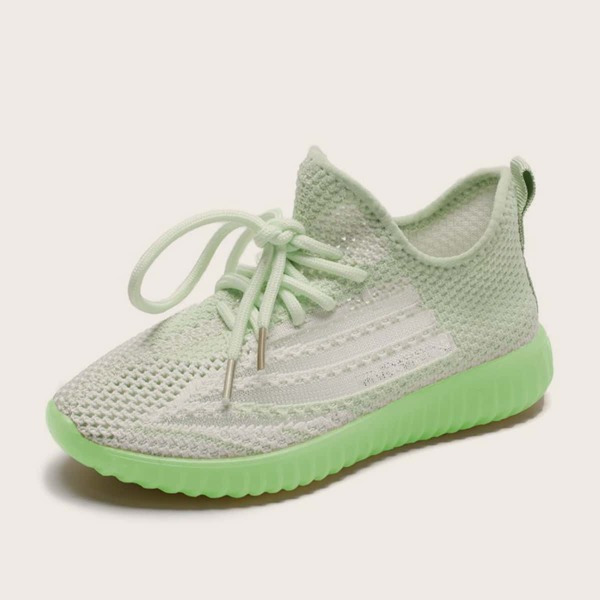 

Boys Lace-up Front Low Top Sneakers, Lime green