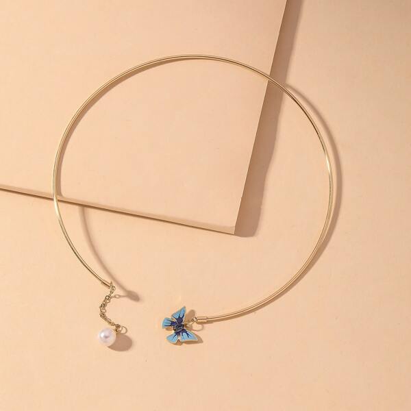 

Butterfly Charm Necklace, Gold