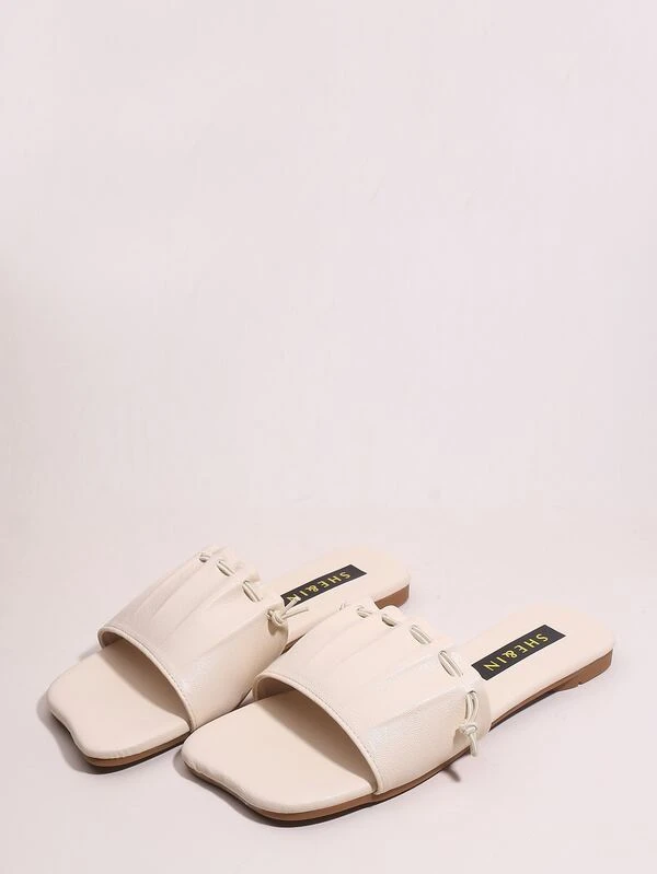 open toe slide sandals