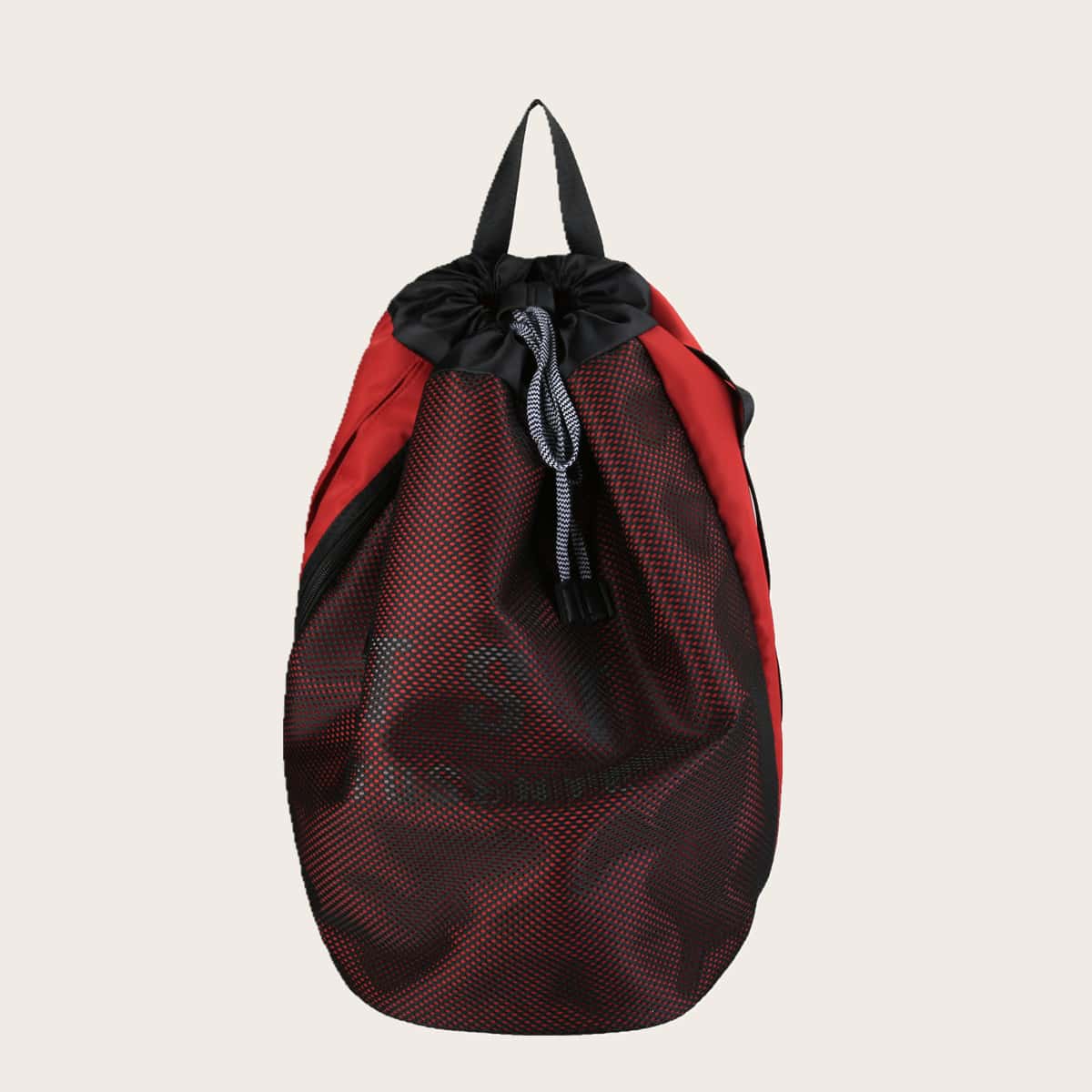 

Guys Drawstring Decor Letter Graphic Backpack, Red