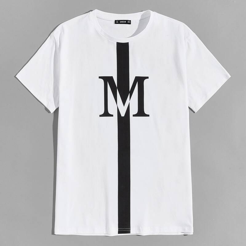 

Men Letter Graphic Tee, White