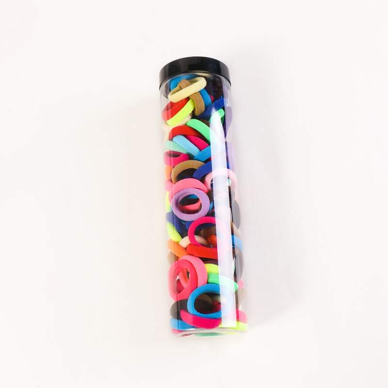 

100pcs Elastic Colorful Hair Tie, Multicolor