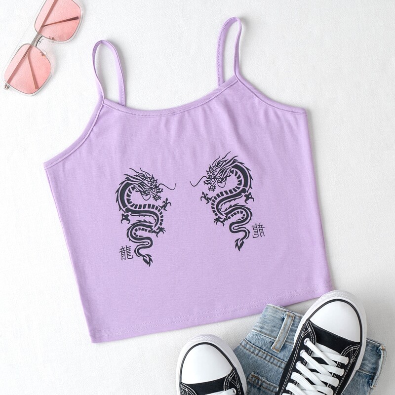 

Dragon Graphic Cami, Lilac purple