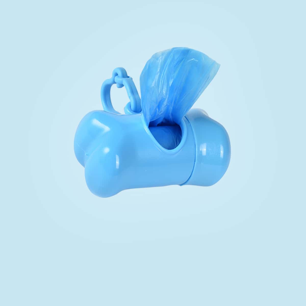 

1pc Dog Poop Pouch Storage Box With 1roll Garbage Pouch, Blue