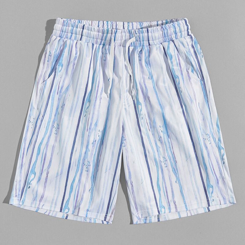 

Guys Drawstring Waist Striped Shorts, Multicolor