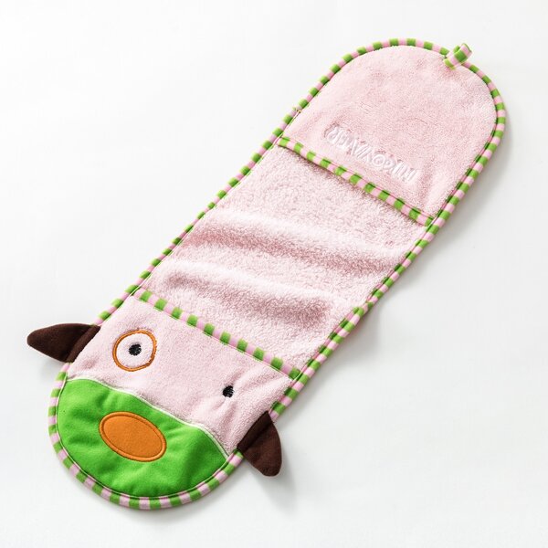 

1pc Cartoon Graphic Dog Towel, Pink
