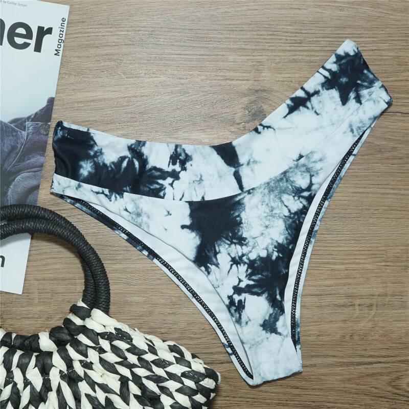 

Tie Dye Bikini Panty, Black and white