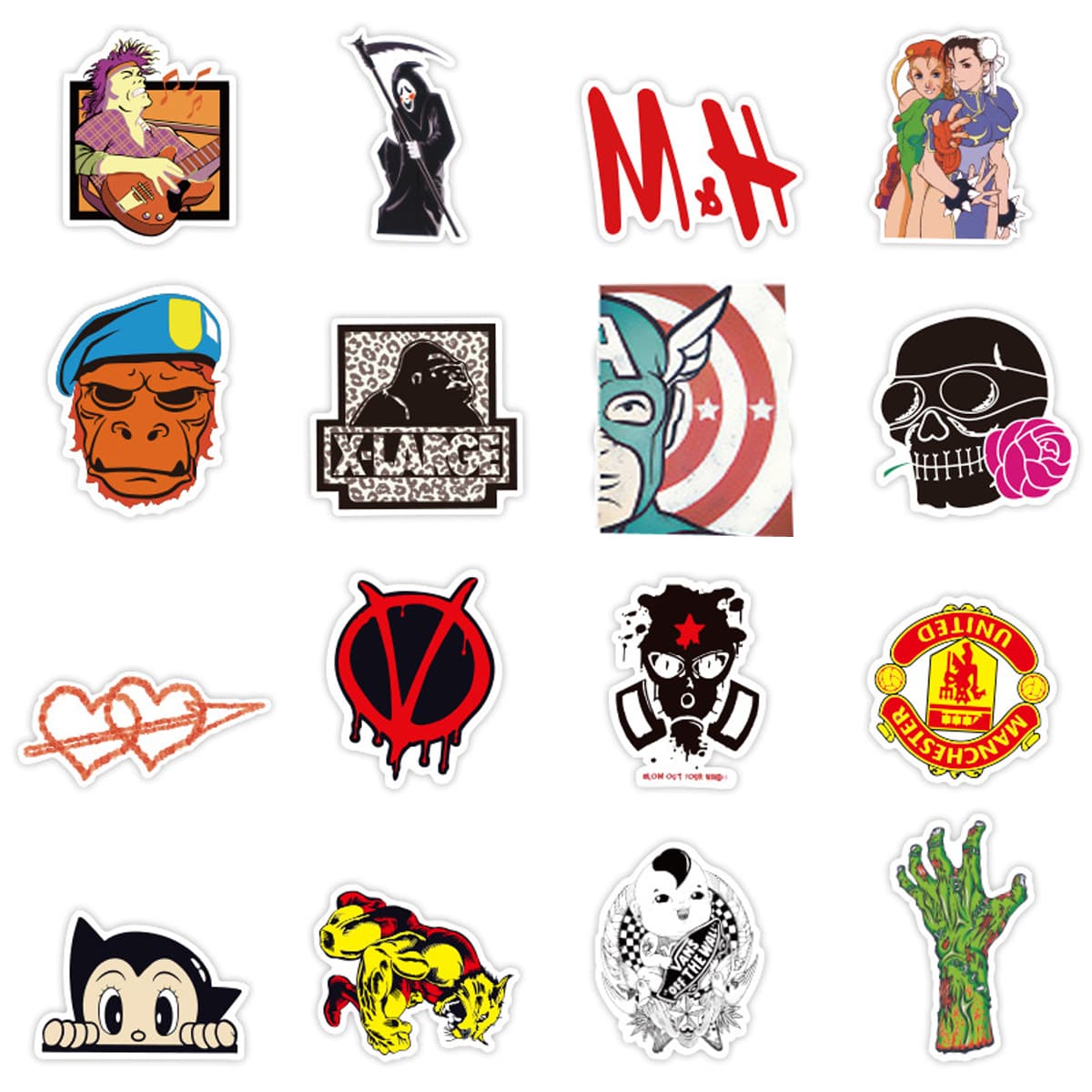 

50pcs Mixed Pattern Sticker, Multicolor