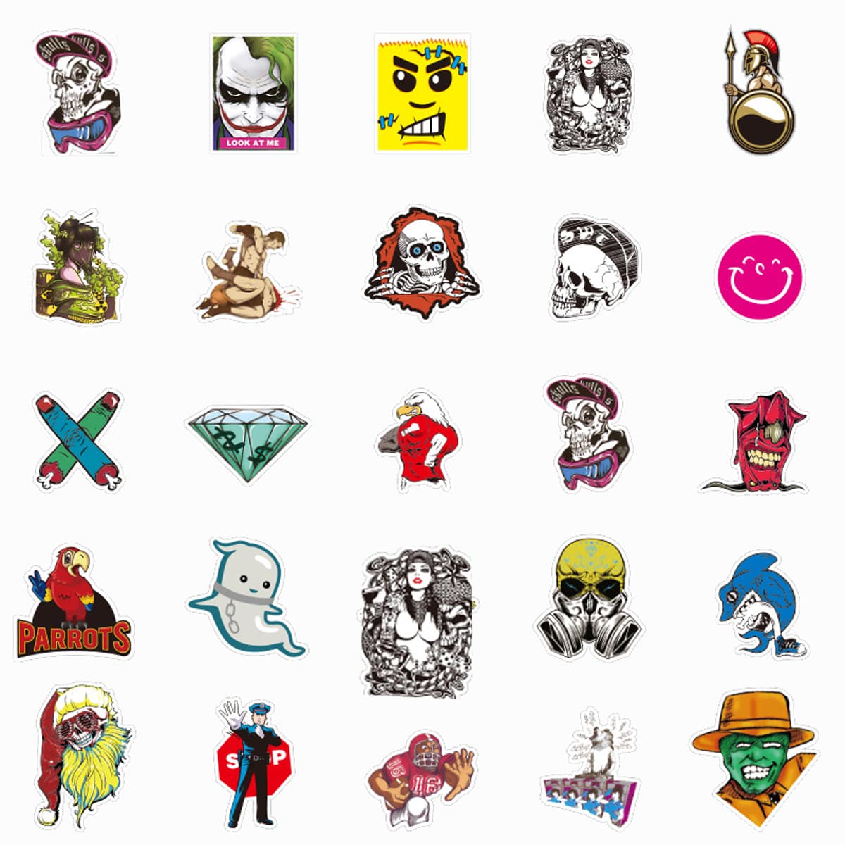 

50pcs Mixed Pattern Sticker, Multicolor