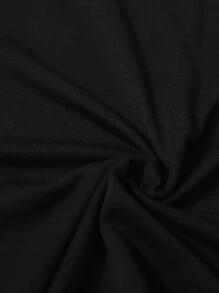 SHEIN Unity Dog & Heartbeat Print Tee - Black - View 4