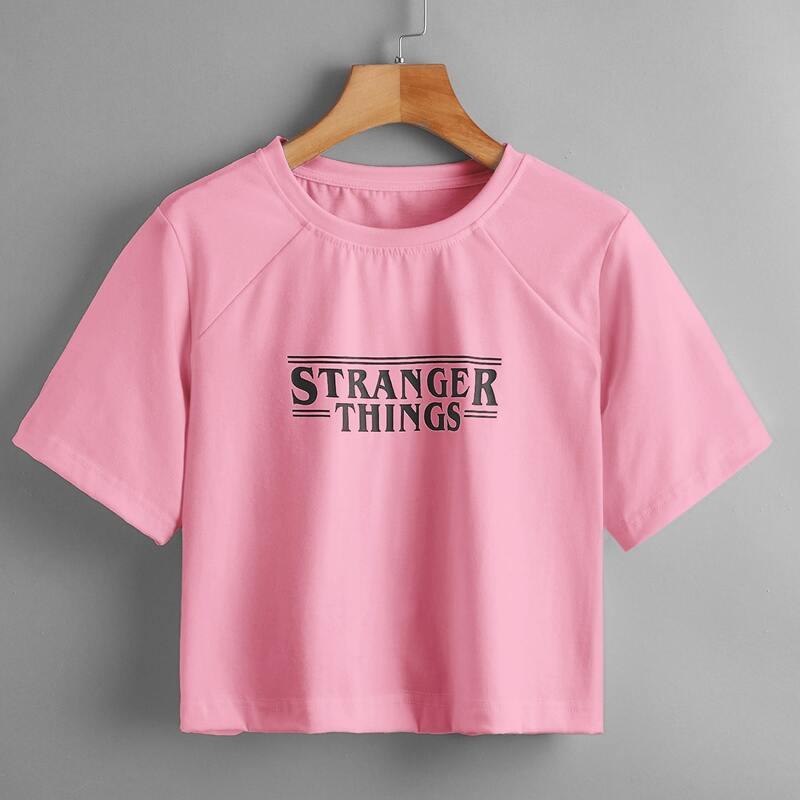 

Letter Graphic Tee, Pink