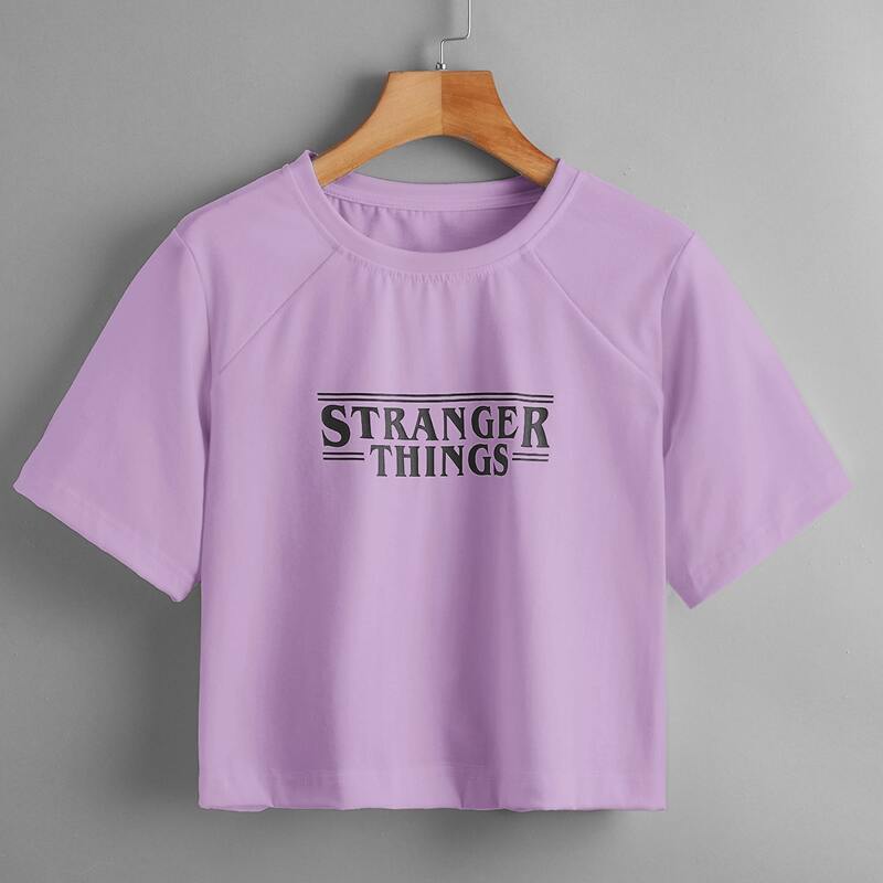 

Letter Graphic Tee, Lilac purple