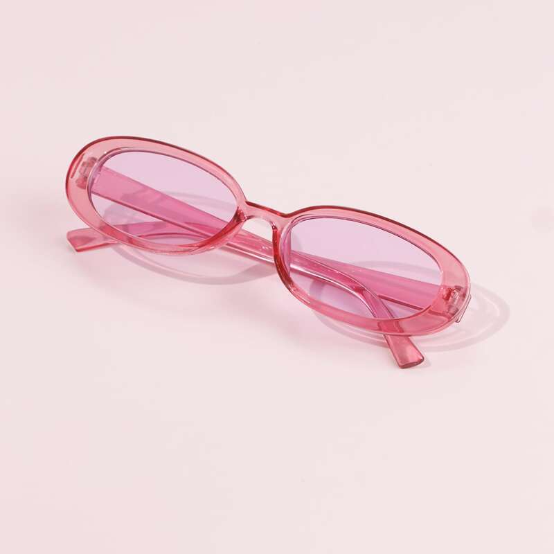 

Clear Acrylic Frame Sunglasses, Pink