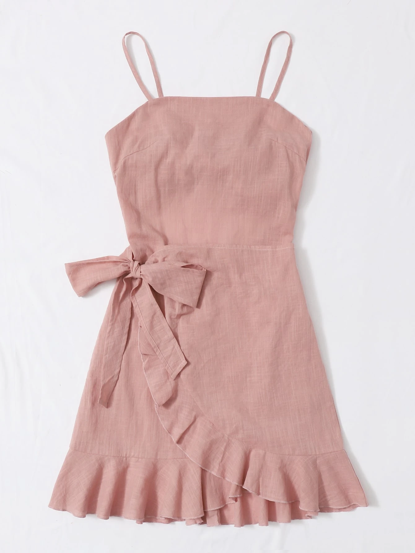 wrap front cami dress