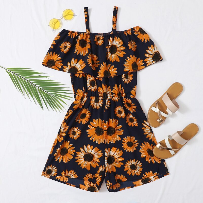 

Sunflower Flounce Cami Romper, Multicolor