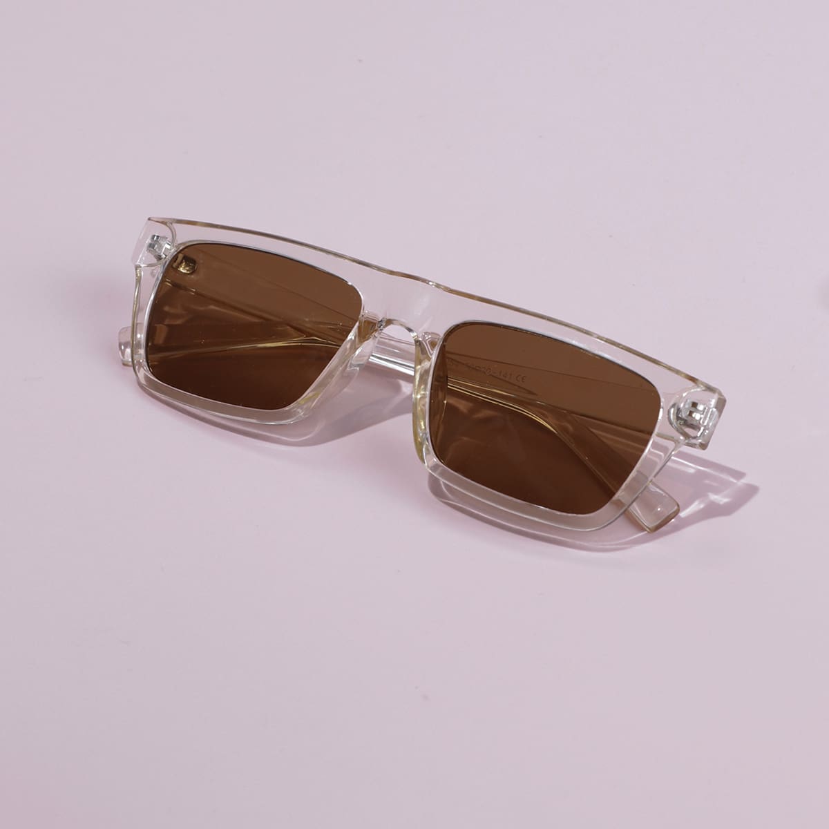 

Clear Acrylic Frame Sunglasses, Brown